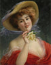 Mädchen mit gelber Rose - Émile Vernon — Ansicht des Kunstwerks