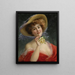 Mädchen mit gelber Rose - Émile Vernon — gerahmtes Bild an der Wand