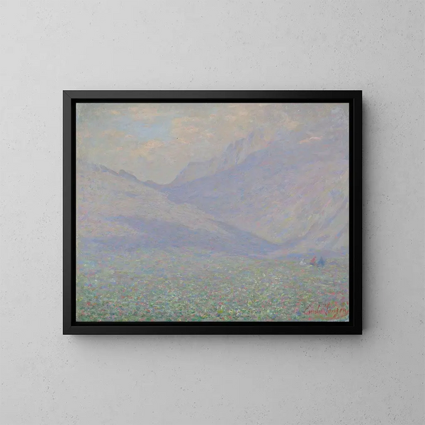 Landschaft im Valtellina - Emilio Longoni — gerahmtes Bild an der Wand