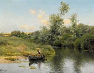 Ein Sommertag am Flussufer - Emilio Sánchez Perrier — Ansicht des Kunstwerks