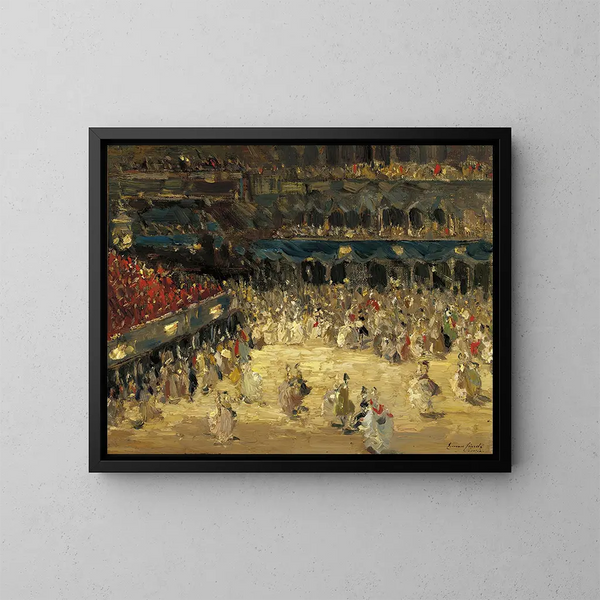 Der Maskenball am Platz Saint-Marc in Venedig - Emma Ciardi — gerahmtes Bild an der Wand