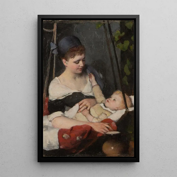 Emma Ekwall - Ung mor som vaggar sitt barn.webp