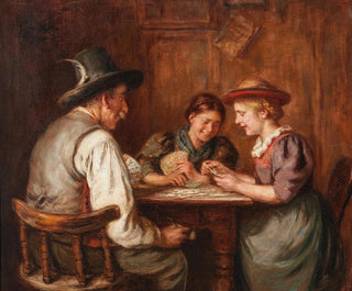 Joueuses de cartes - Emma Müller von Seehof — Ansicht des Kunstwerks