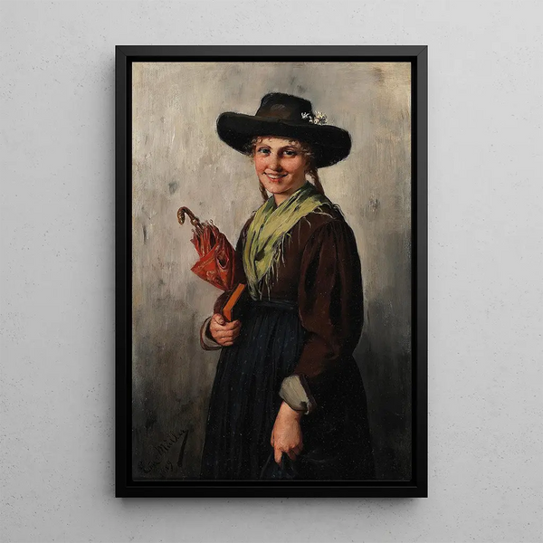 Emma Mller von Seehof - Mdchen beim Kirchgang.webp