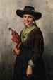 Junge Frau auf dem Weg zur Kirche - Emma Müller von Seehof — Ansicht des Kunstwerks