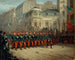 Parade auf dem Boulevard der Italiener der Truppen der Krim-Armee am 29. Dezember 1855 - Emmanuel Auguste Masse — Ansicht des Kunstwerks