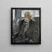 Georges Clemenceau 1841-1929 sitzend in einem Auto, das die Champs-Élysées hinunterfährt - Emmanuel Gondouin — gerahmtes Bild an der Wand