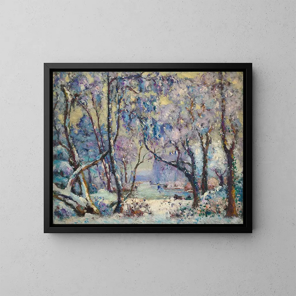 Schnee und Frost - Emmanuel de La Villon — gerahmtes Bild an der Wand