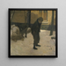 Kind mit Schlitten - Charles Mertens — gerahmtes Bild an der Wand