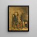 Ein Junge und sein Hund - Englische Schule — gerahmtes Bild an der Wand