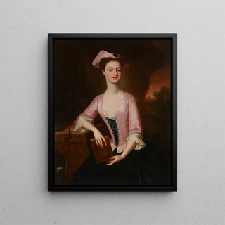 Enoch Seeman - Portrait of Katherine Watson Southwell d 1765 holding a book.webp