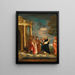 Saint Thomas d'Aquin avec les saints Ambroise Augustin, le pape Grégoire le Grand et Jérôme contemplant le Saint Sacrement - Erasmus de Bie — gerahmtes Bild an der Wand