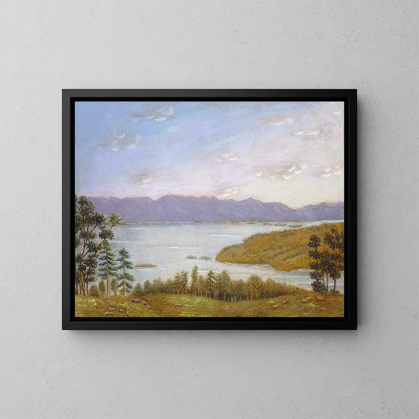 Teich von Leverett - Erastus Salisbury Field — gerahmtes Bild an der Wand