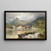 Familienbild von Fischern in Lecco am Comer See - Ercole Calvi — gerahmtes Bild an der Wand