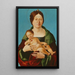 Jungfrau mit Kind - Ercole de Roberti — gerahmtes Bild an der Wand