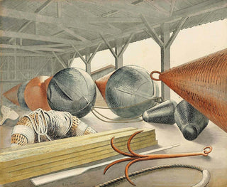 Bouées et grappin - Eric Ravilious — Ansicht des Kunstwerks