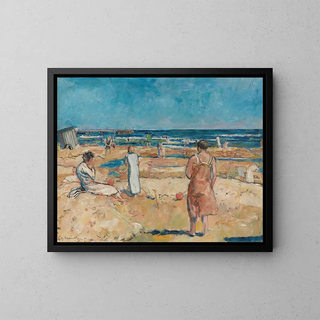 Strand bei Heringsdorf nach einer Flut - Erich Büttner — gerahmtes Bild an der Wand