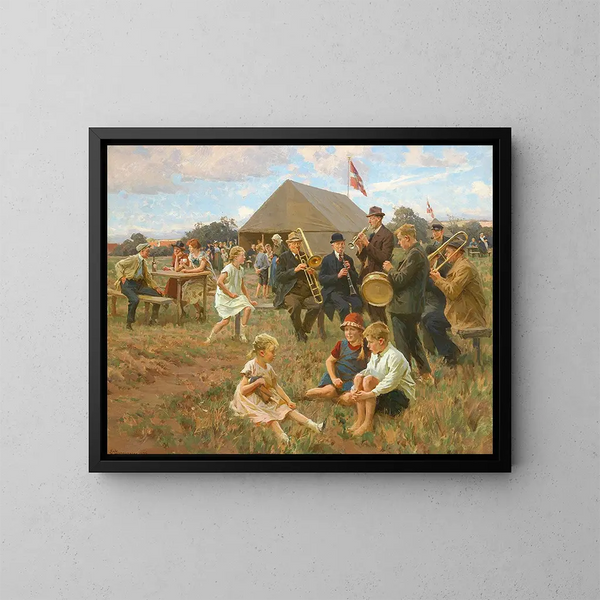 Die Musiker der Stadt - Erik Henningsen — gerahmtes Bild an der Wand