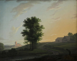 Landschaftsgemälde des Abends bei Gentofte im Norden von Kopenhagen - Erik Pauelsen — Ansicht des Kunstwerks