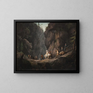 Der Durchgang bei Krokkleven in der Nähe von Ringerike in Norwegen - Erik Pauelsen — gerahmtes Bild an der Wand