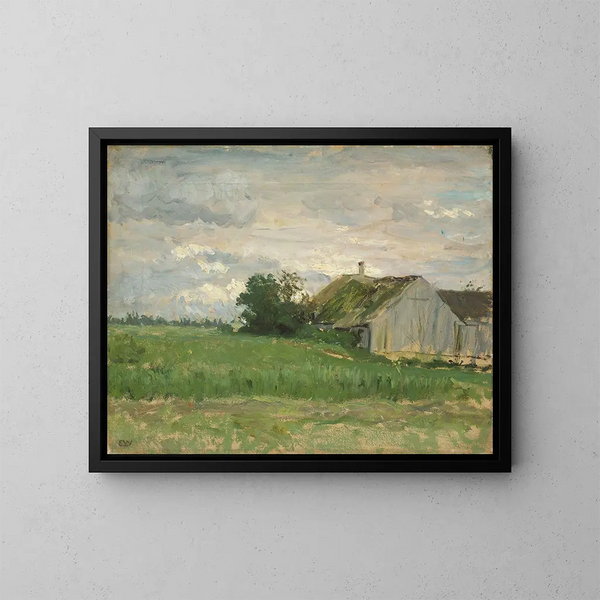 Studien der Landschaft - Erik Werenskiold — gerahmtes Bild an der Wand