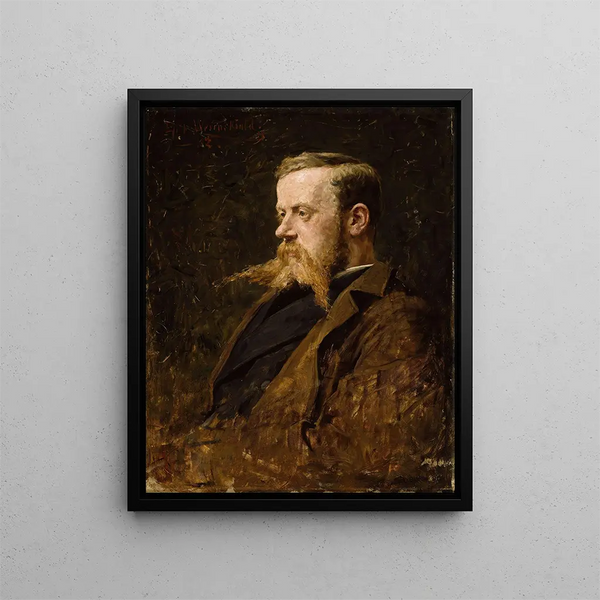 Portrait des Künstlers Nikolai Ulfsten - Erik Werenskiold — gerahmtes Bild an der Wand