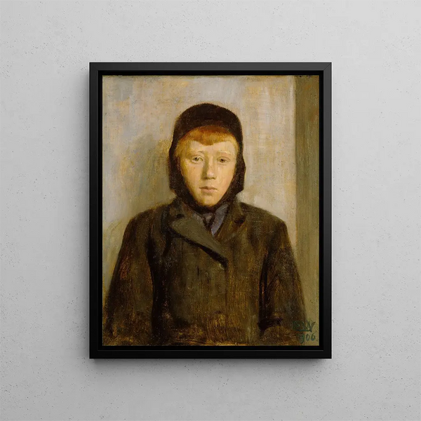 Junge Junge mit roten Haaren - Erik Werenskiold — gerahmtes Bild an der Wand