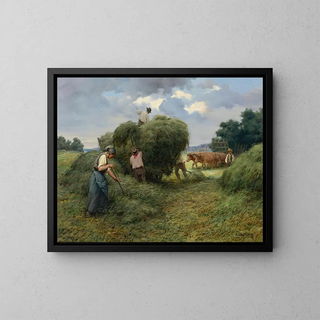 Die Mäher - Ernest Chateignon — gerahmtes Bild an der Wand