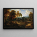 Landschaft mit Figuren und Herden - Ernest Daret — gerahmtes Bild an der Wand