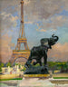 L'Éléphant pris au piège de Frémiet und der Eiffelturm - Ernest Jules Renoux — Ansicht des Kunstwerks