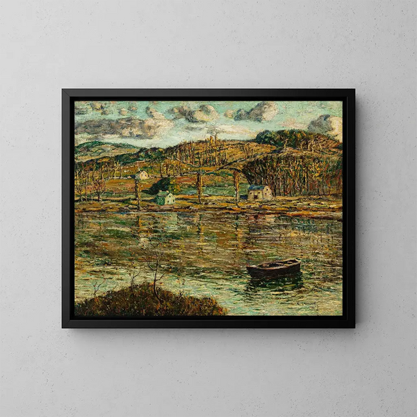 Lumière du soleil sur la rivière Harlem - Ernest Lawson — gerahmtes Bild an der Wand