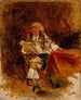 Studie eines sitzenden Reiters, der liest - Ernest Meissonier — Ansicht des Kunstwerks