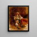 Studie eines sitzenden Reiters, der liest - Ernest Meissonier — gerahmtes Bild an der Wand