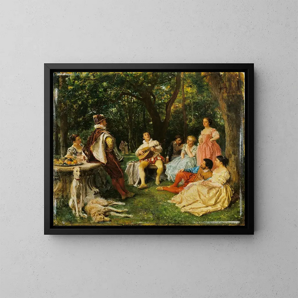 Der Rezital - Ernest Meissonier — gerahmtes Bild an der Wand
