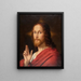 Der Christus segnend sein Selbstporträt - Ernst Deger — gerahmtes Bild an der Wand
