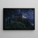 Burg Scharfenberg bei Nacht - Ernst Ferdinand Oehme — gerahmtes Bild an der Wand