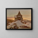Chapelle de montagne en hiver - Ernst Ferdinand Oehme — gerahmtes Bild an der Wand
