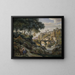 Italienisches Berglandschaftsgemälde mit Steinbrücke - Ernst Fries — gerahmtes Bild an der Wand