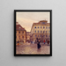 Der Getreidemarkt und die Papagenogasse in Wien - Ernst Graner — gerahmtes Bild an der Wand
