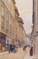 Die Dorotheestraße in Wien mit der alten Pfandhaus - Ernst Graner — Ansicht des Kunstwerks