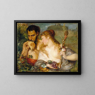 Nymphe und Faune - Ernst Josephson — gerahmtes Bild an der Wand