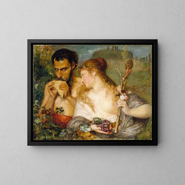 Nymphe und Faune - Ernst Josephson — gerahmtes Bild an der Wand