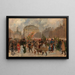 Weihnachtsmarkt am Hof - Ernst Juch — gerahmtes Bild an der Wand