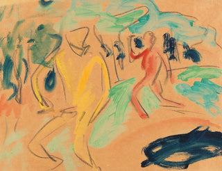 Ernst Ludwig Kirchner - Badende Figuren in Bewegung.webp