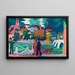 Basel mit dem Rhein - Ernst Ludwig Kirchner — gerahmtes Bild an der Wand