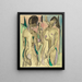 Drei Akte im Wald - Ernst Ludwig Kirchner — gerahmtes Bild an der Wand