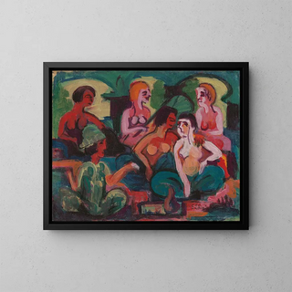 Im Palast der Prinzessinnen - Ernst Ludwig Kirchner — gerahmtes Bild an der Wand