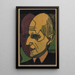 Tête du Dr Bauer Farbstock II - Ernst Ludwig Kirchner — gerahmtes Bild an der Wand