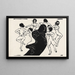 Nacktes tanzend um einen Schatten - Ernst Ludwig Kirchner — gerahmtes Bild an der Wand