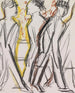 Die Passanten auf der Straße - Ernst Ludwig Kirchner — Ansicht des Kunstwerks